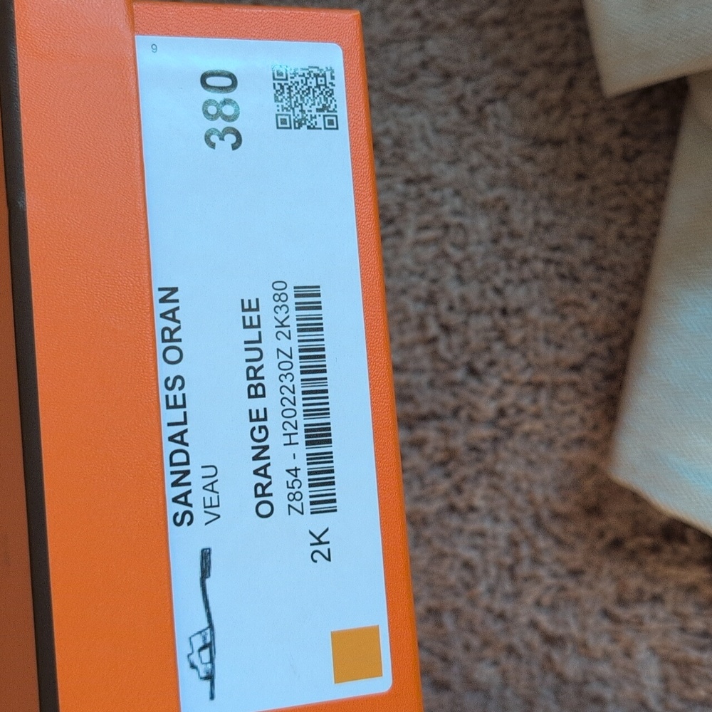 Hermes Oran Orange Brulee Size 38 - Picture 8 of 14
